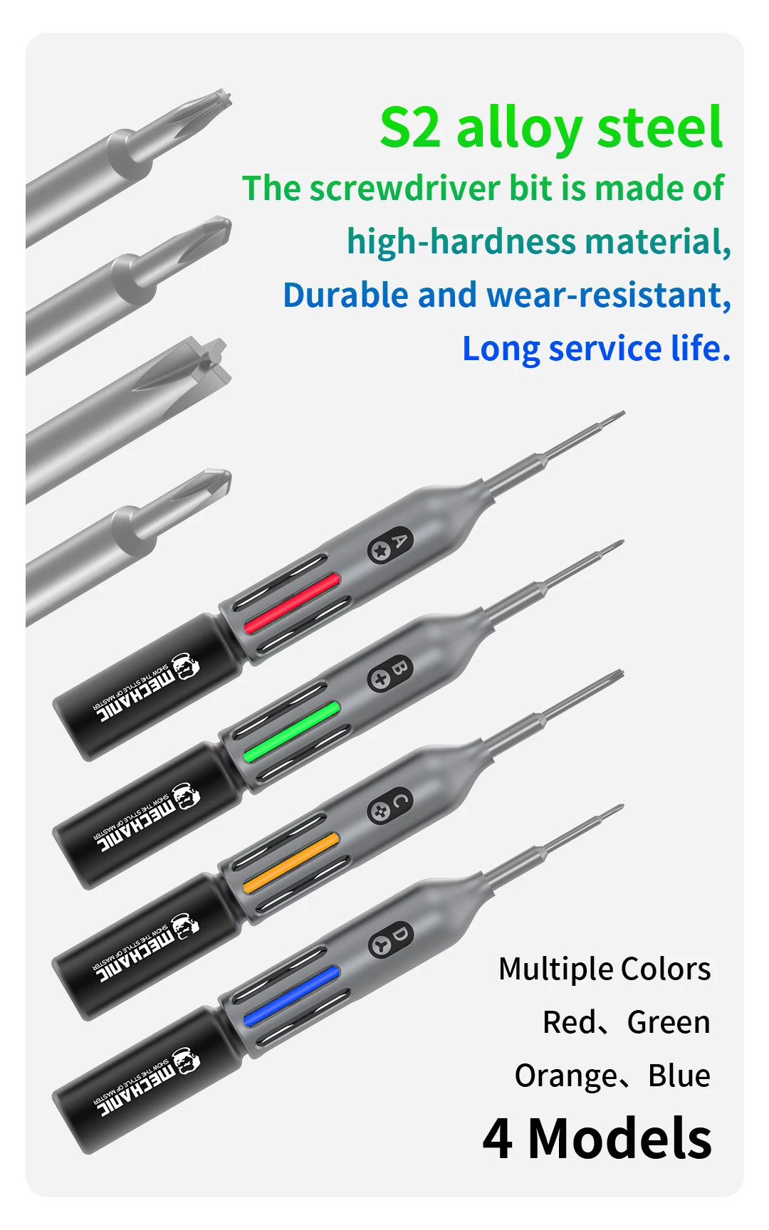MECHANIC OFFICIAL Firefly Screwdriver YHC-4 Electric Screwdriver Kit with Charging Dock Magnetic S2 Steel Bits Repair Tools