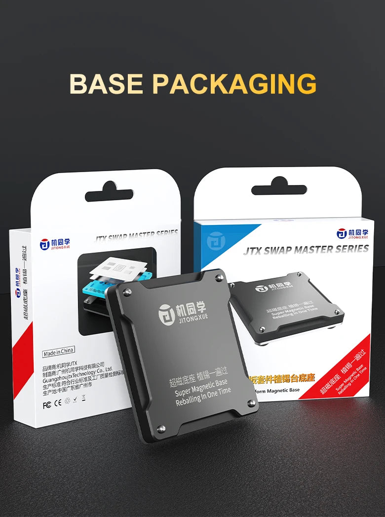 JTX SWAP MASTER Stencil Kit for IPhone 8-16 Pro/Max Super Magnetic Reballing Platform with Magnetic Base Repair Tools