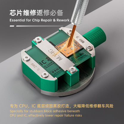 YCS Mr.Yang Cuchilla de alta precisión para eliminación de adhesivo de IC Material PI Raspador resistente al calor para Kit de herramientas de reparación de CPU de teléfono, chip y PCB
