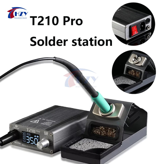 Estación de soldadura OSS T210 PRO de 75 W con encendido inteligente y calentamiento rápido para reparación de precisión, soldadura y retrabajo de PCB, CI y cables voladores