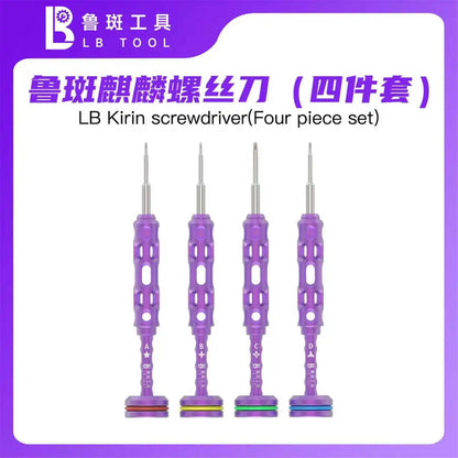 Juego de destornilladores LUBAN Kirin 4 en 1 para reparaciones de alta precisión de teléfonos móviles y dispositivos electrónicos, herramientas