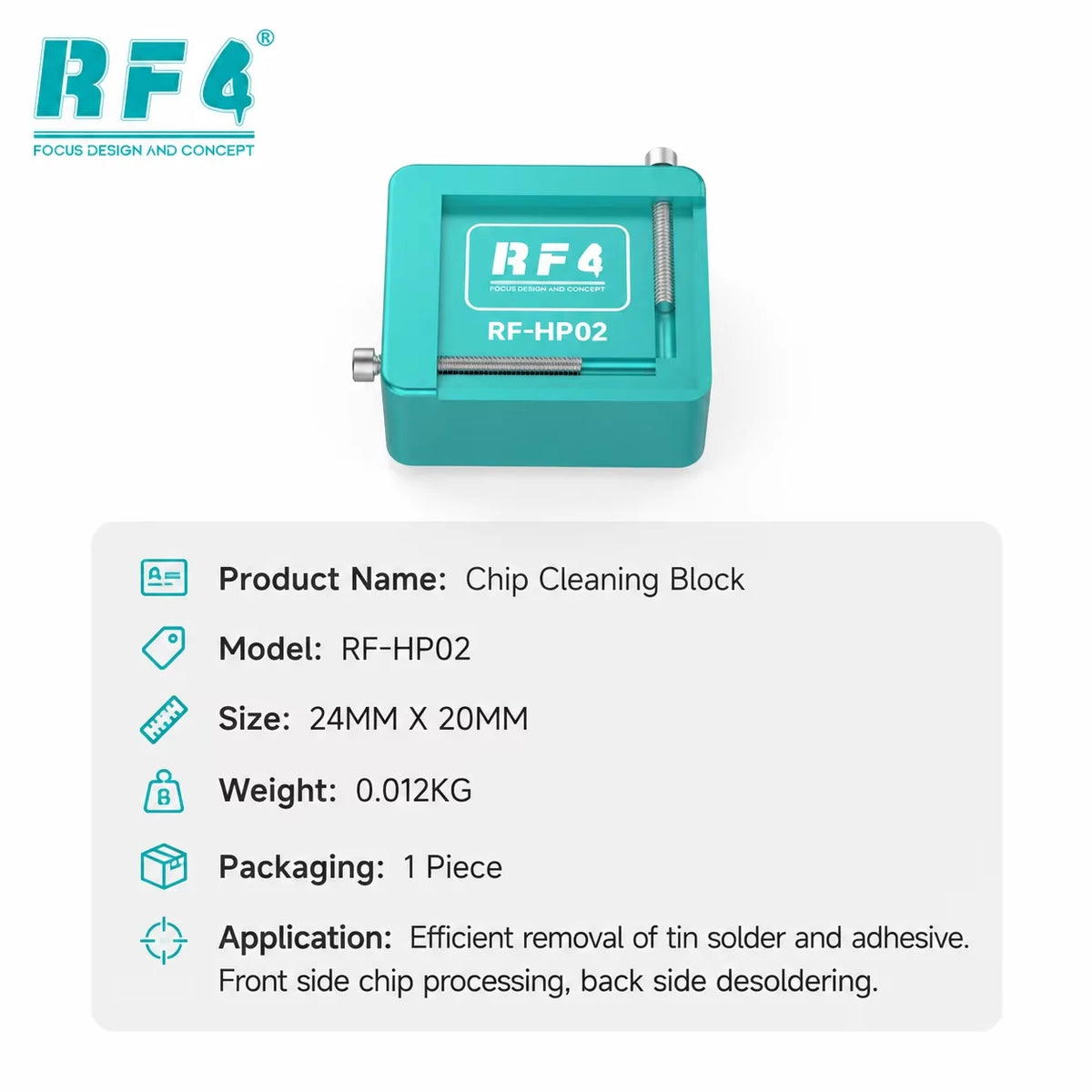 Bloque de limpieza de chips de doble cara RF4 RF-HP02