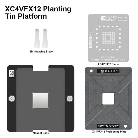 AMAOE XCVFX12 SFG363DGQ Kit de plataforma magnética para reballing de BGA (0,20 mm)