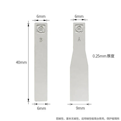 AMAOE Non-Magnetic Stainless Steel Solder Paste Scraper & Blades