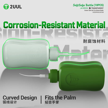 2UUL CL51/CL52 Solvent Bottle 50ml Soft Tip Liquid Dispenser for Mobile Phone Repair  Cleaning Alcohol Glue Removal Tool