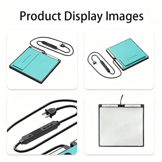 Calentador de pantalla LCD ajustable NASAN, 99 °C máximo