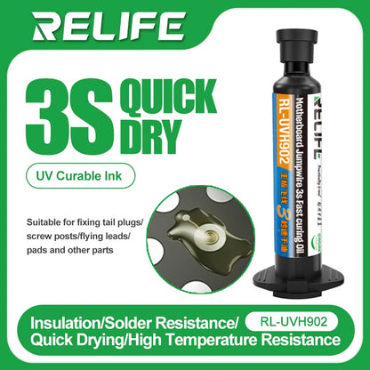 RELIFE 2 in 1 Smart Cold Air UV Curing RL-UVH902 3S Quick Drying Solder Resistance Oil RL-014C Intelligent Curing Lamp
