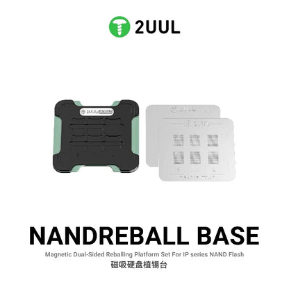 2UUL BH16 Magnetic Dual-Sided NAND Reballing Platform Set for IPhone Android EMMC Qualcomm Hisilicon NAND Flash Chip Repair Tool