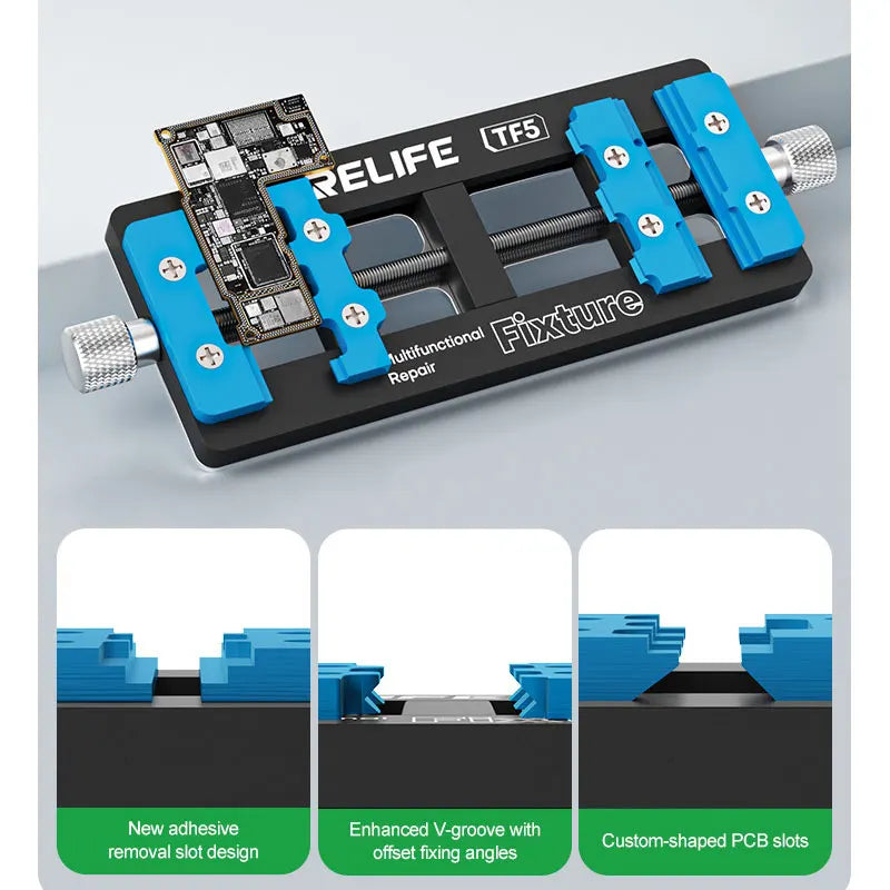 RELIFE TF5 Multifunctional Repair Fixture for Clamping and Repairing Various Mobile Phone Motherboards, CPU Chips, and Component