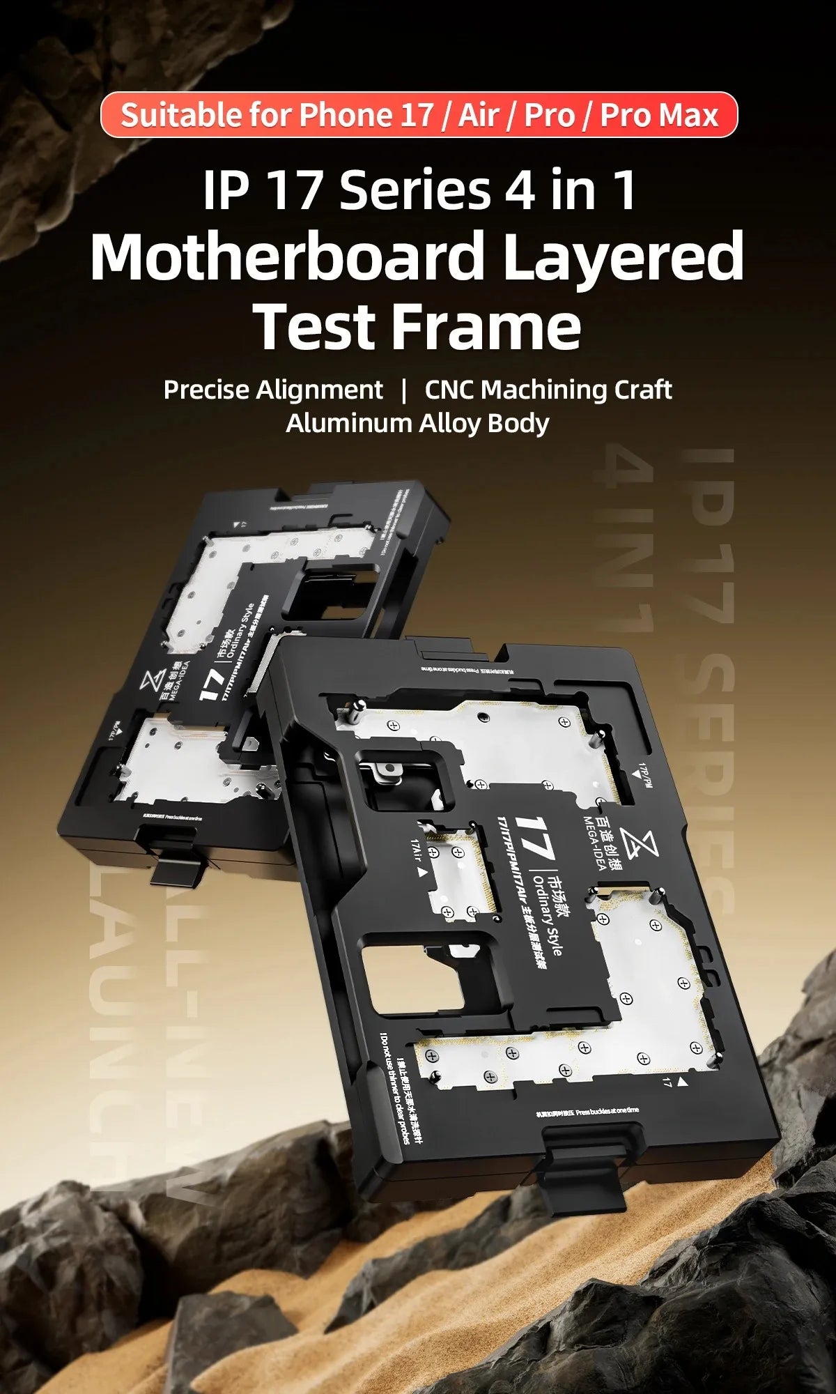 QIANLI ISocket Jig for iPhone X-17 Series motherboard test fixture double-stacked logic board disassemble reassemble repair tool