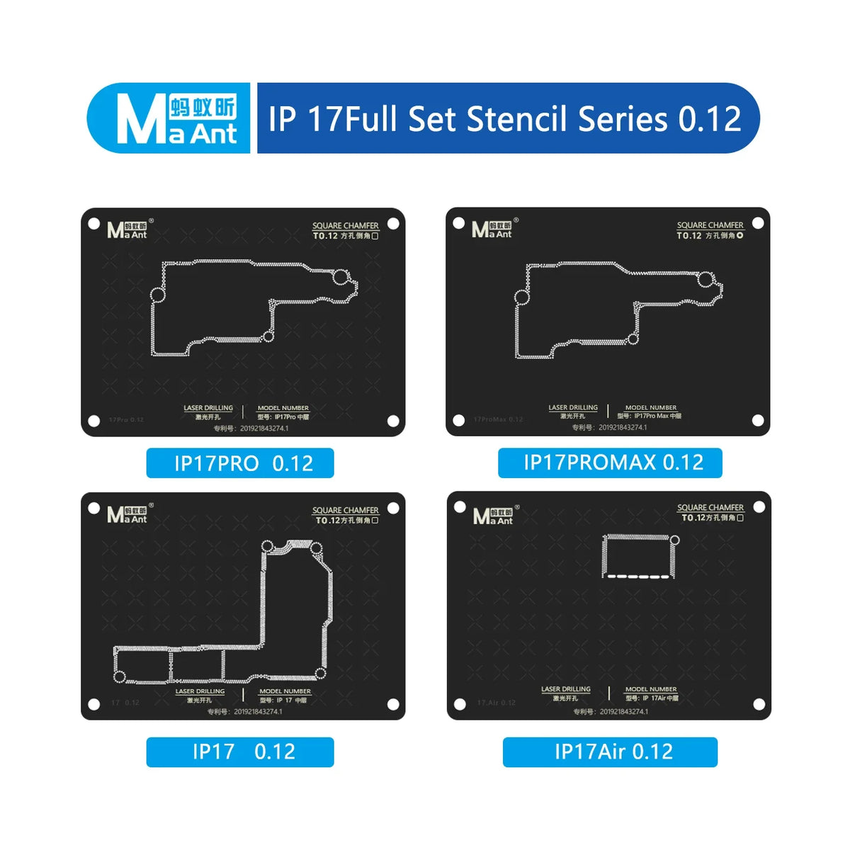 Plataforma MAANT para reballing de la capa intermedia de iPhone X-17