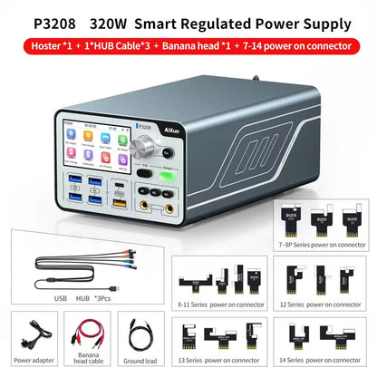 AIXUN P3208 Smart Regulated Power Supply 320W/sUPPORT 6G-14PM Battery ProTools/One Key Booting/electronic Repair Power Supply