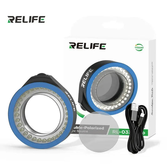 RELIFE RL-033E Pro microscope LED light source eliminates reflection, adjustable brightness dual polarized light source