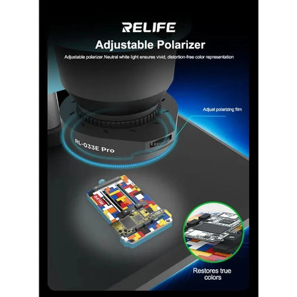 RELIFE RL-033E Pro microscope LED light source eliminates reflection, adjustable brightness dual polarized light source