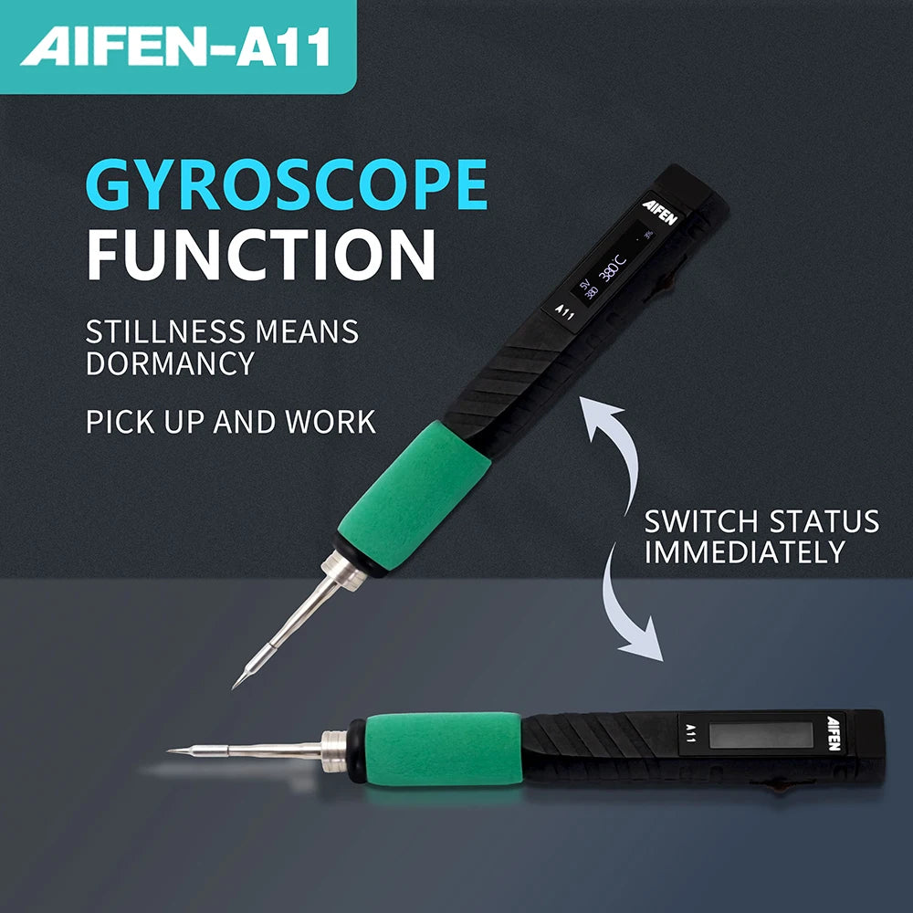AIFEN A11 USB Soldering Station Charging Soldering Iron Portable For Cell-Phone Repair Welding Tools Compatible C210 Handle