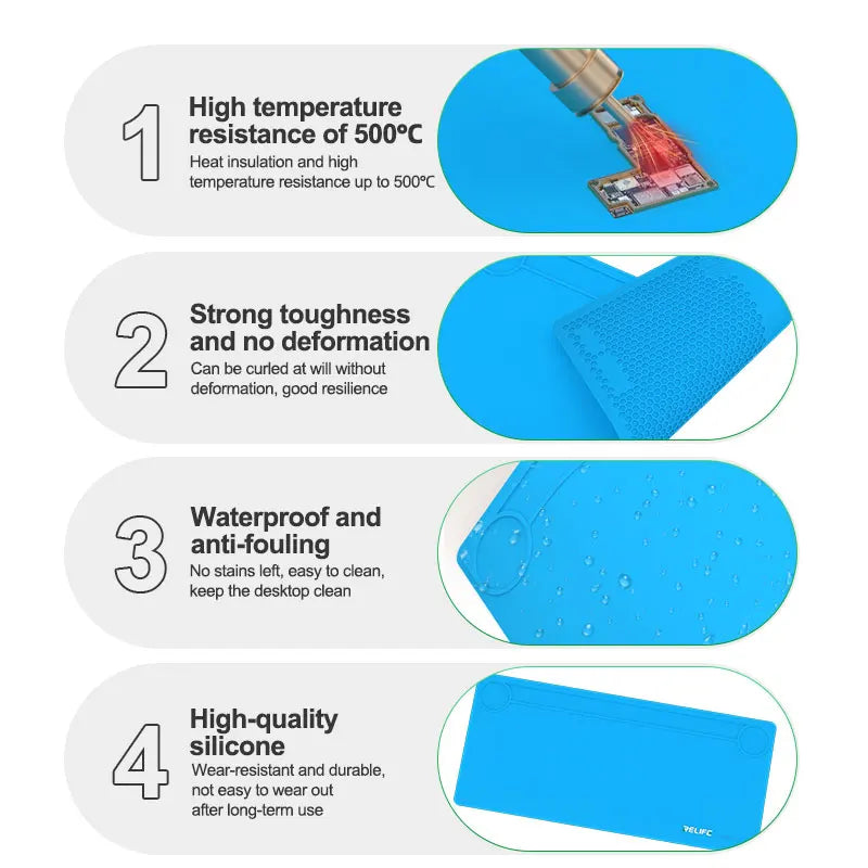 RELIFE RL-004DQ 35-inch Extended Luxury Model High Temperature Resistant Silicone Repair Pad High Temperature Resistance of 500℃