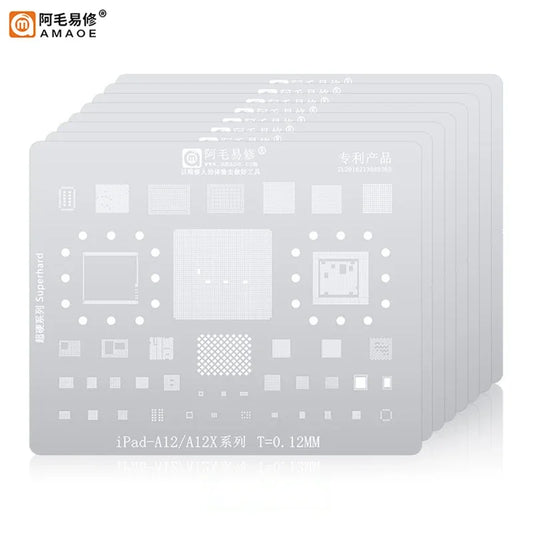Juego de plantillas para reballing de CPU BGA de iPad AMAOE