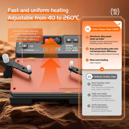 YCS CH898 Precision Heating Platform with Adjustable Clamp Universal for Android Phone IPhone Motherboard PCB Lamination Repair