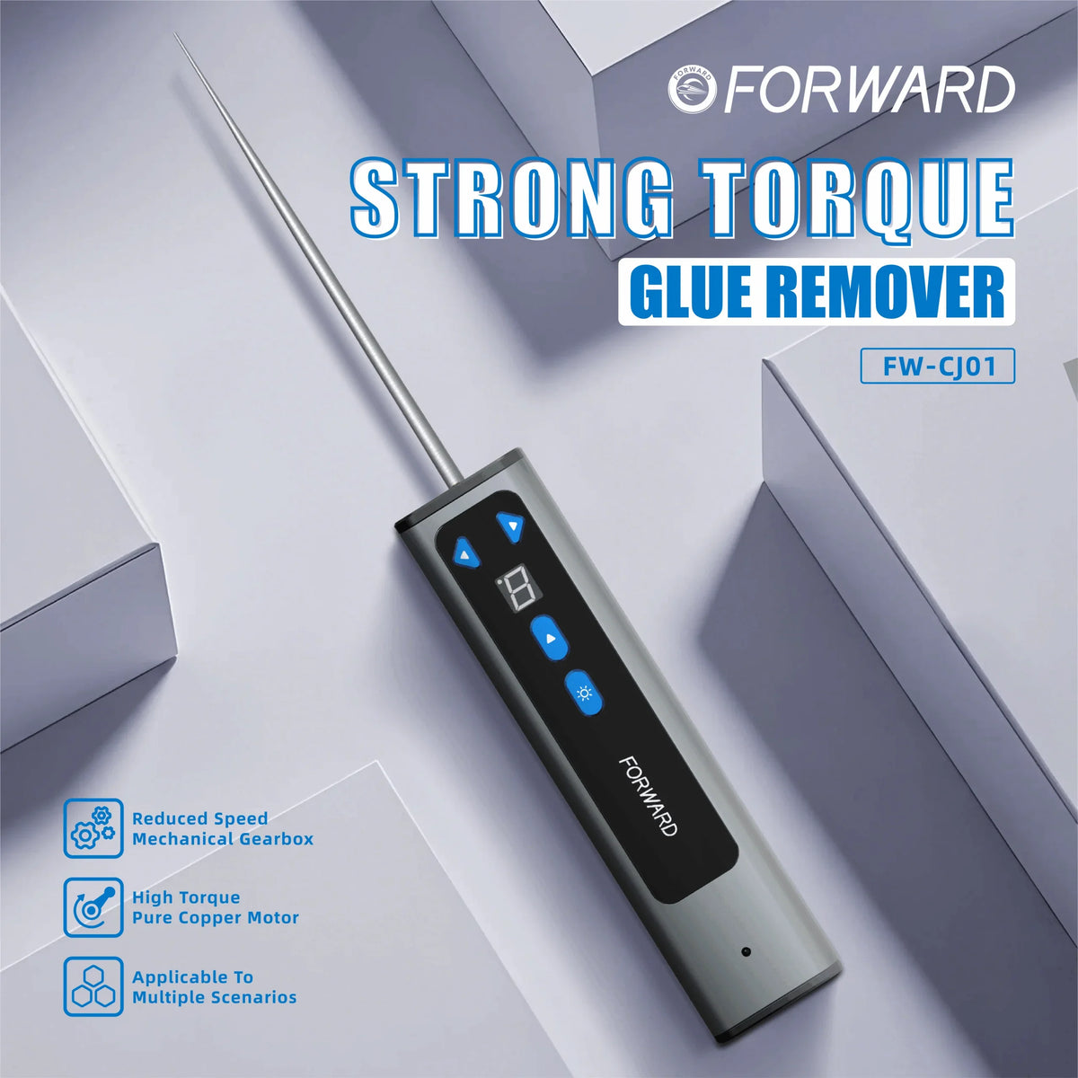 FORWARD FW-CJ01 Removedor de pegamento de alto par de torsión Herramientas eléctricas de alta potencia 3.7V 2500g-cm para teléfonos Pantalla LCD Tapa trasera Fácil remoción de pegamento