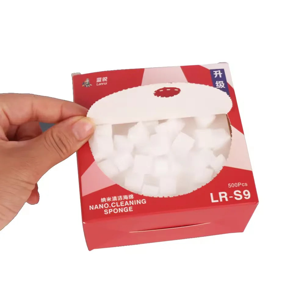 Lanrui LR-S9 500PCS Nano Cleaning Sponge For Mobile Phone Screen / Camera / PCB Soldering Welding Flux Oil Cleaning