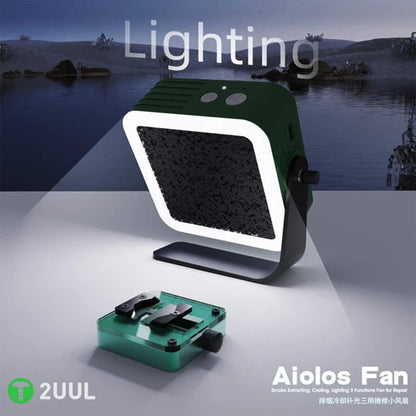 2UUL Aiolos Smoke Extracting Fan with Lighting Function for Mobile Phone Maintenance Motherboard Welding Repair Cooling Fan