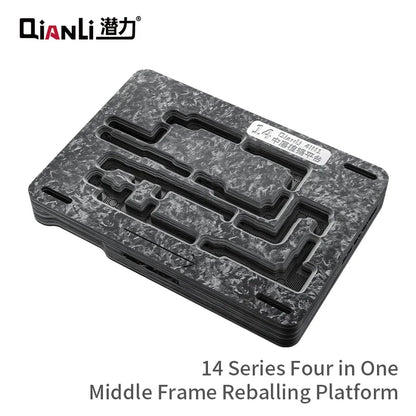 QIANLI Middle Frame Reballing Platform for Phone X 11 12 13 14 Series BGA Reballing Tin Planting Station with Stencil