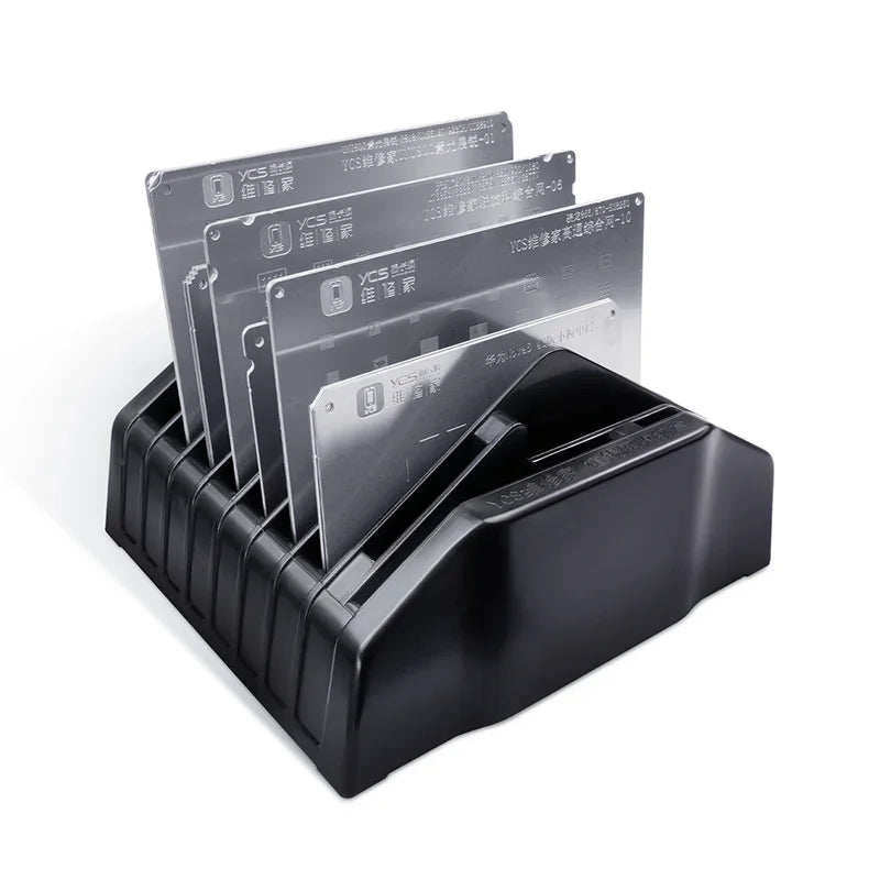 YCS YCS-W08 BGA Reballing Stencil Storage Box for Phone Motherboard Tin Planting Net Organizing Classifying Storage Box