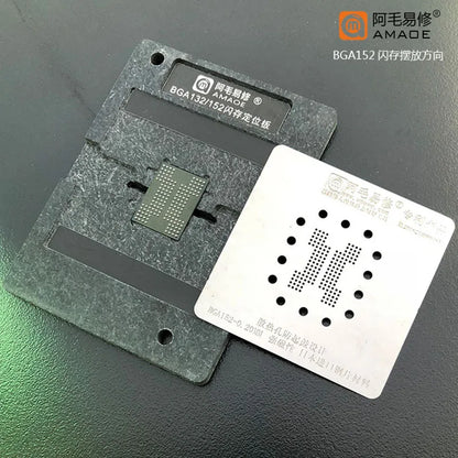 Juego de plantillas Amaoe para reballing de SSD y unidades flash USB (BGA132, BGA152, SSD1)