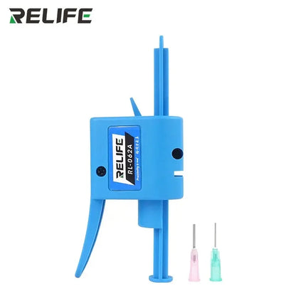 RELIFE 10-60cc Manual Solder Flux Dispenser Universal Welding Oil  Extruder UV Paste Needle Booster Glue Propulsion Syringe Tool