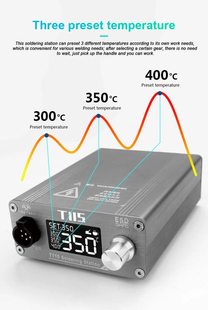 OSS Team T115 Precision Soldering Station with PID Temperature Control (150–450°C)