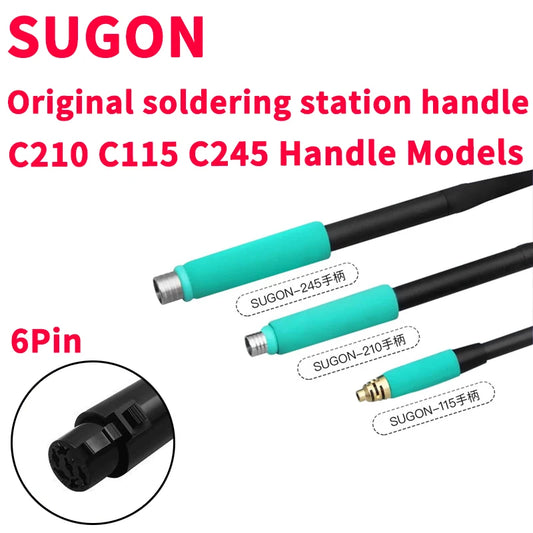 Mango de estación de soldadura SUGON para T12/T15/T210/T245, compatible con puntas C115/C210/C245, herramienta de soldadura de repuesto
