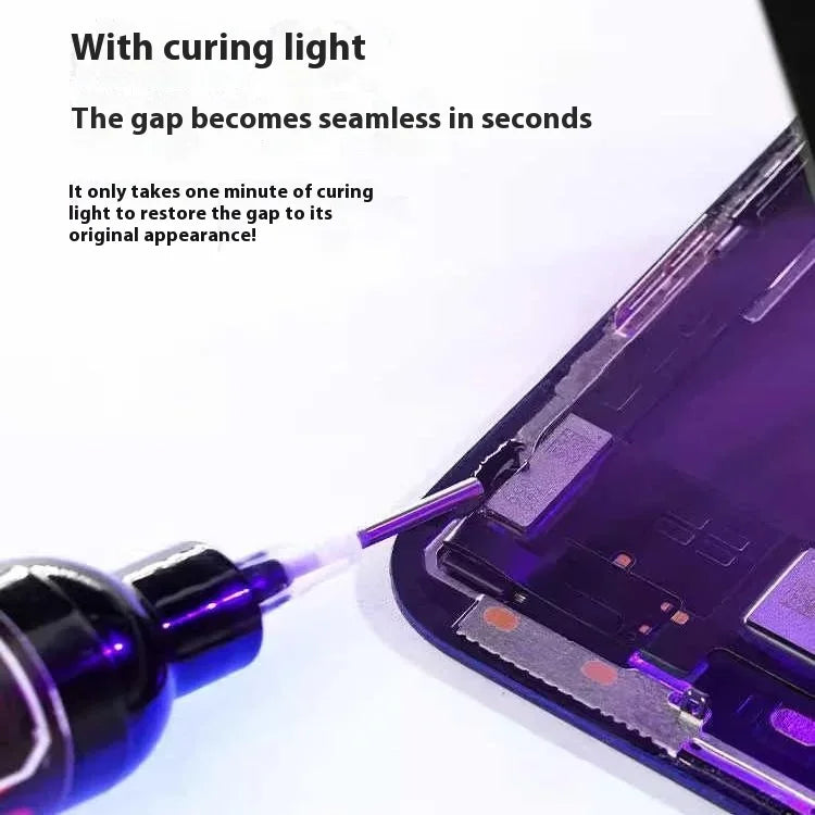 YCS 10CC Black Chip Sealing Glue UV Curing Waterproof Adhesive for Cell Phone CPU LCD IC Beautification Renovation Repair Tools