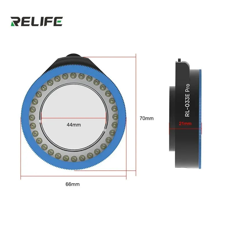 RELIFE RL-033E Pro microscope LED light source eliminates reflection, adjustable brightness dual polarized light source