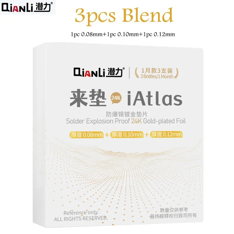 Qianli iAtlas 24k Explosion Proof Gold-plated Foil Gasket for Phones Mainboard Middle Frame Chip Filling Reballing Repair Tool