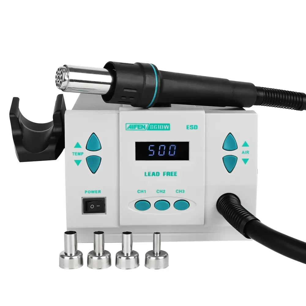 Aifen 861DW Pistola de aire caliente Estación de soldadura de retrabajo Pantalla digital inteligente Sin plomo para aplicación de cámaras Precio al por mayor