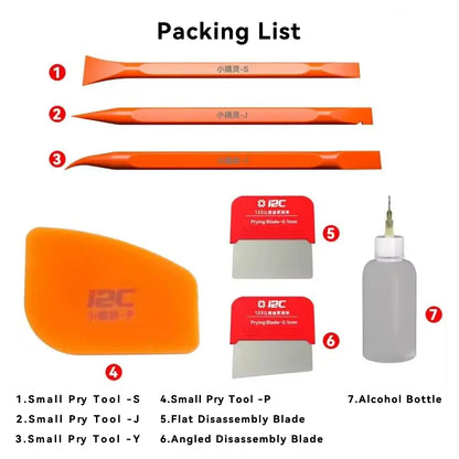 I2C 7-Piece Phone Opening Pry Tool and Bottle Set