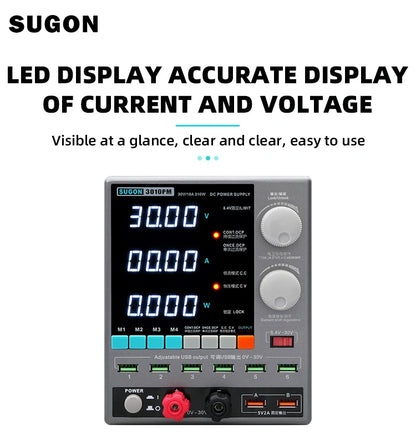 SUGON 3010PM DC Power Supply Adjustable Switching Power Supply for Equipment Maintenance