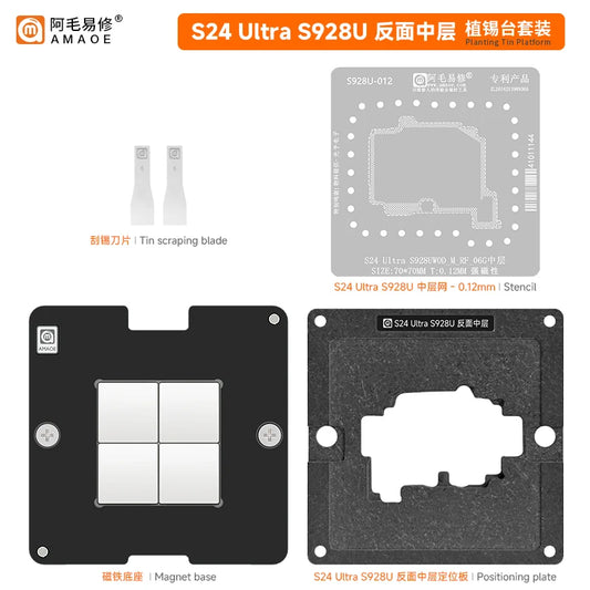 Plataforma de reballing BGA de la capa intermedia del AMAOE Galaxy S24 Ultra