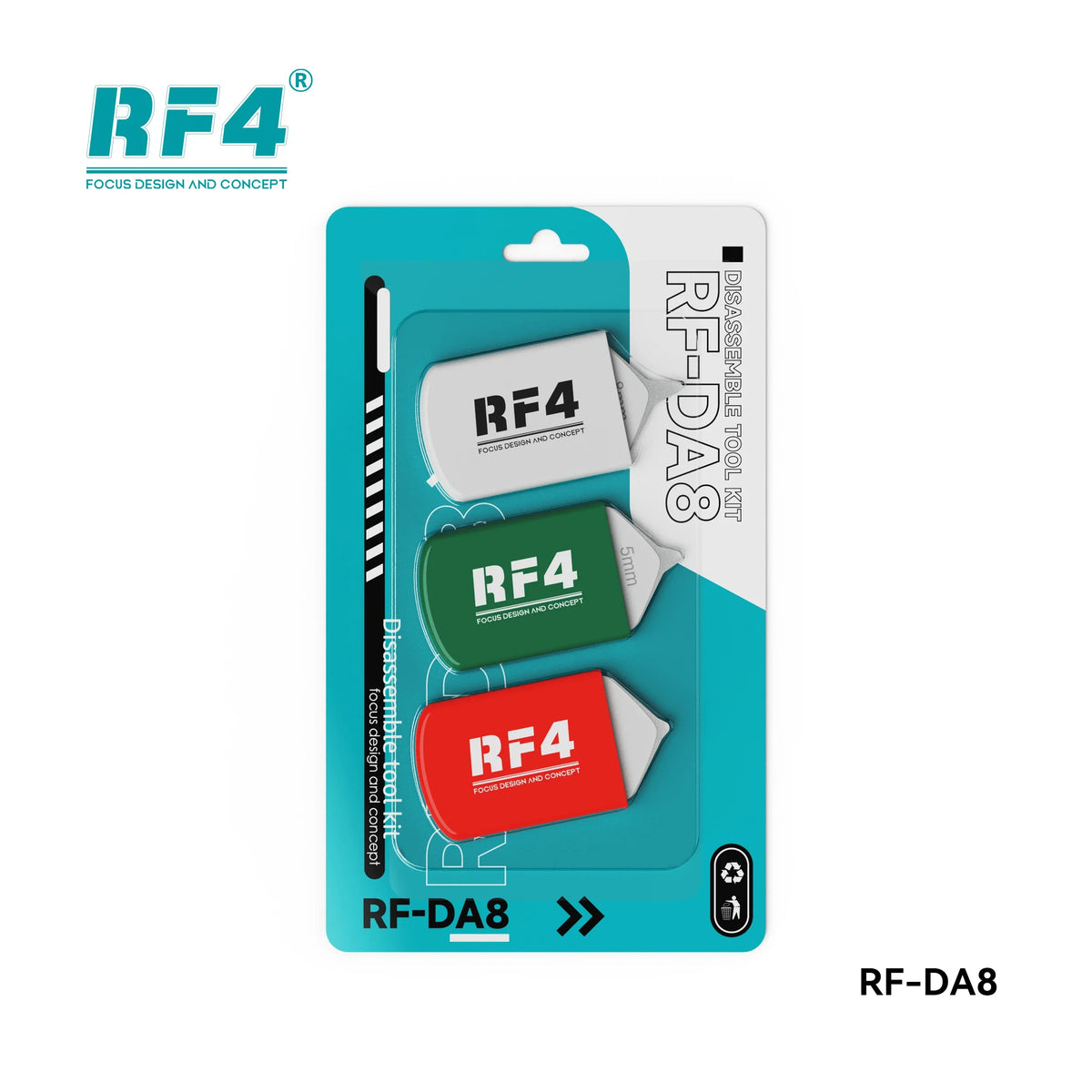 RF4 RF-DA8 3pcs/set Multi-function Disassembly Blade Ultra-thin Steel Opening Pryer Edge Screen Pry Bar for Phone Repair Tools