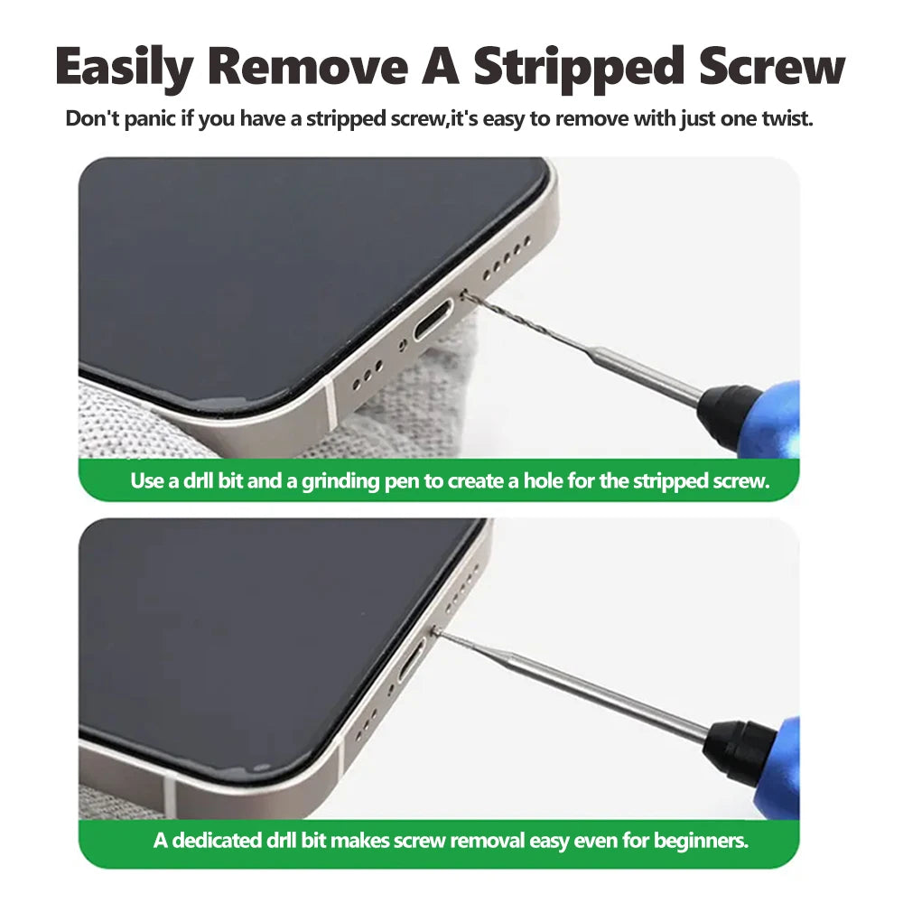 Relife TX1 Alloy Sliding Thread Drill Bit Quick Removal For Mobile Phone Removing Stripped Broken Screws PAD PC Repair Tool Set