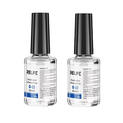RELIFE G-22 18ml Double-sided Adhesive Primer Built-in Brush Threaded Mouth for Phone Frame Car Plastic Glass Repair