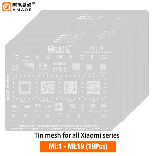 Plantilla BGA AMAOE MI1-MI19 Xiaomi/Redmi