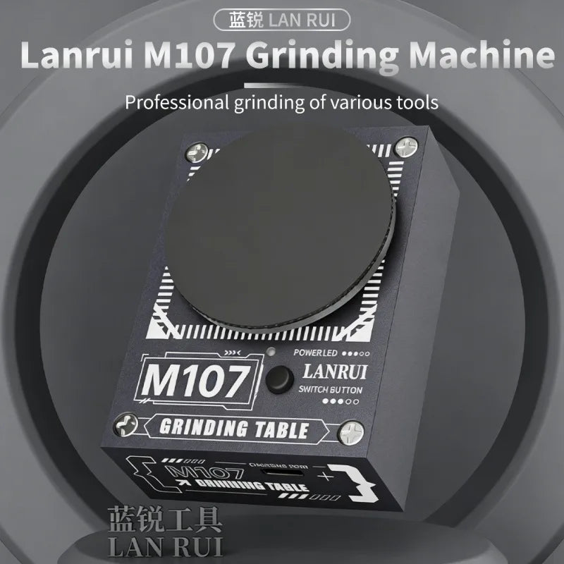 Lanrui Electric Disc Polishing Grinding Machine M107 Hand Sharpening Tool for Scissors Tweezers Blades Carving Knives Tools Set
