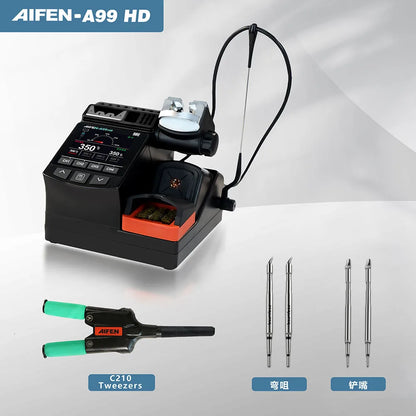 AIFEN A99HD Precision Tweezers Soldering Iron Station Compatible with C210/C245 Handle for Microscope Soldering Electronics