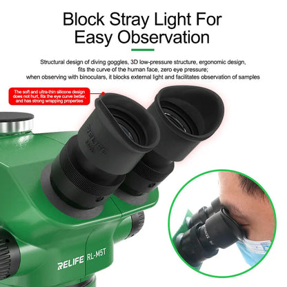 RELIFE M-26 Microscope 3D Goggles Rubber Eyepiece Cover Guards Silicone Eyecup Stereo Microscope Parts Telescopes Eyecups