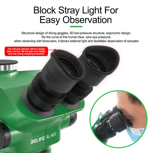 RELIFE M-26 Microscope 3D Goggles Rubber Eyepiece Cover Guards Silicone Eyecup Stereo Microscope Parts Telescopes Eyecups
