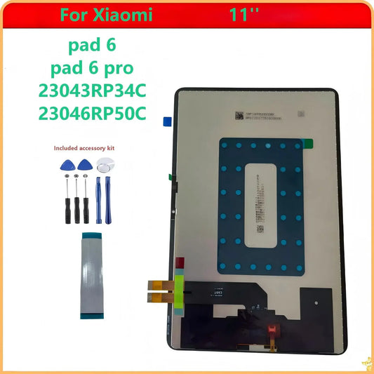 LCD Display For Xiaomi Pad 6 Mi Pad 6 Pro 11" 23043RP34C 23046RP50C LCD Display Touch Screen Digitizer Glass Assembly Repair