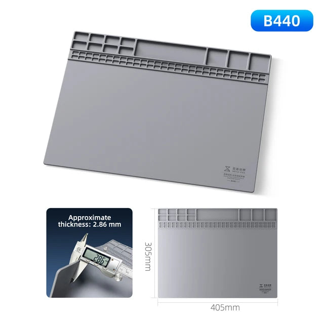 QIANLI MEGA-IDEA High Temperature Resistance Silicone Insulation Pad Multifunctional for Phone BGA PCB Desktop Work Repair Mat