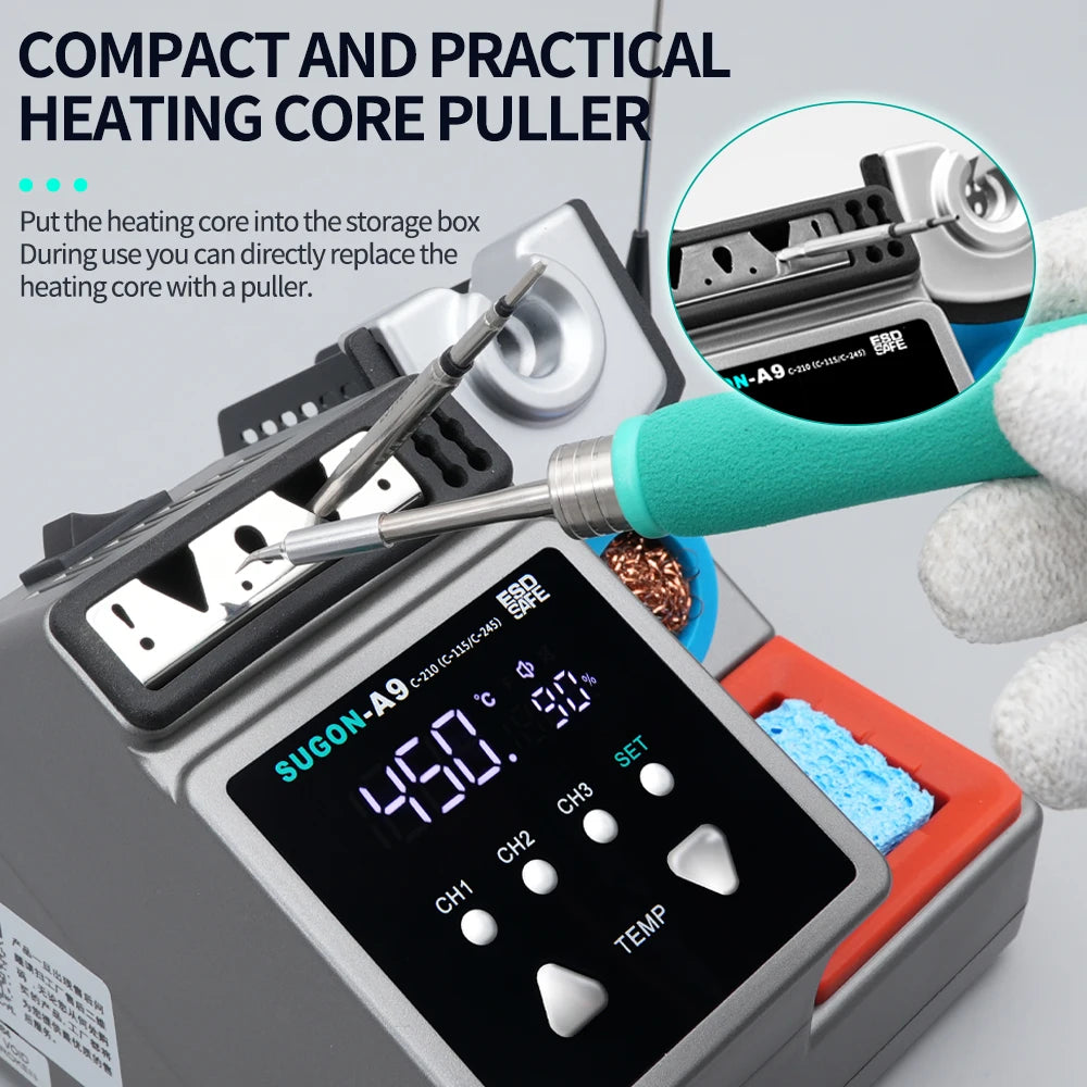 SUGON A9 Soldering Station Compatible With 210/245/115 Handle Welding Repair Station Suitable For Mobile Phone BGA PCB Repair