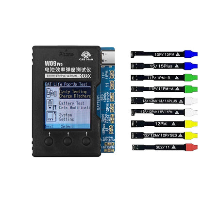 OSS W09 Pro V3 Herramienta de reparación de ventana emergente de salud de batería para iPhone 11 12 13 14 15 Kit de instrumento de reparación de restablecimiento de datos de duración de batería IC de teléfono